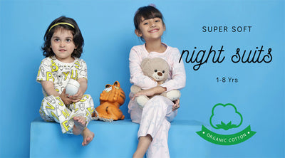 Kids night suits in organic cotton