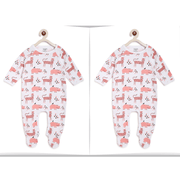 Twin Baby Dress : Pink Panther Romper BerryTree