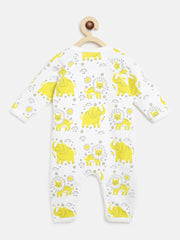 Berrytree Organic Cotton Baby Rompers : Yellow Lion BerryTree