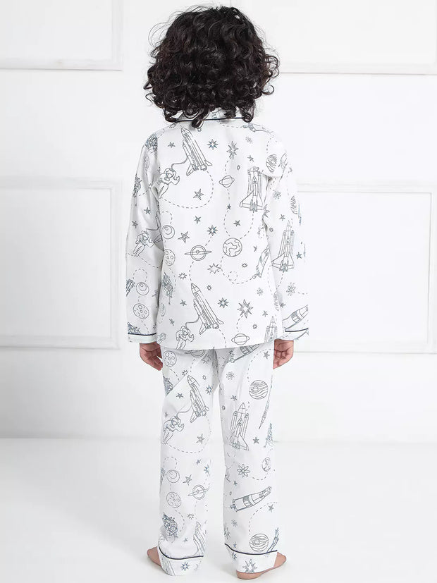 Berrytree Night Suit Boys: Space White