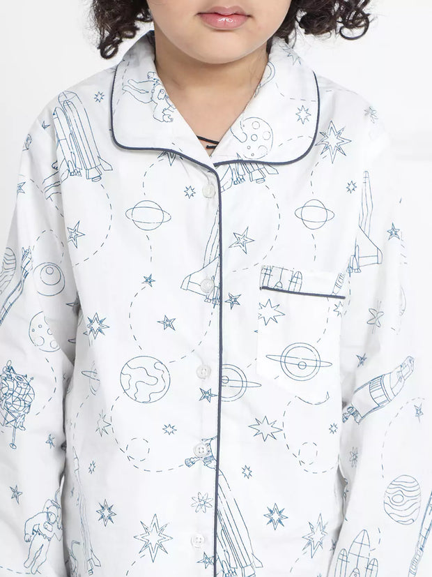 Berrytree Night Suit Boys: Space White