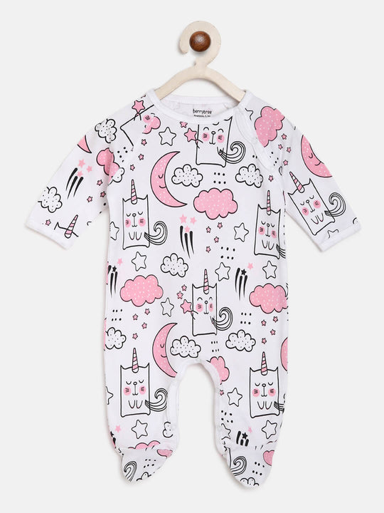 Berrytree Organic Cotton Baby Rompers : Unicorn Moons BerryTree