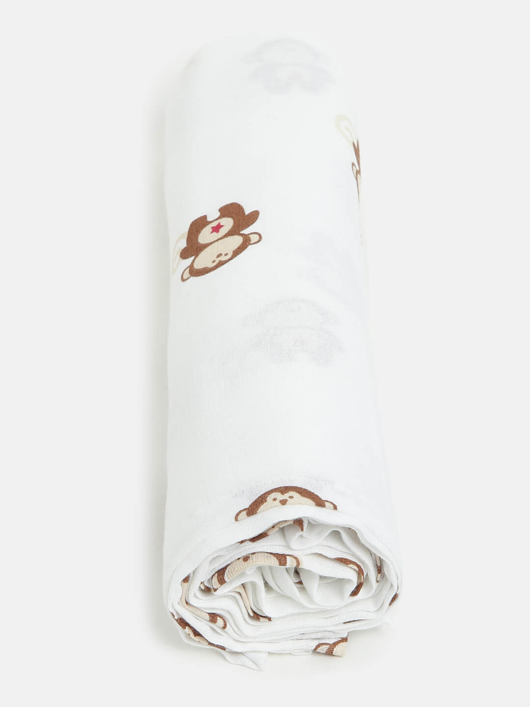 Berrytree Baby Swaddle / Wrap Blanket Brown Monkey BerryTree