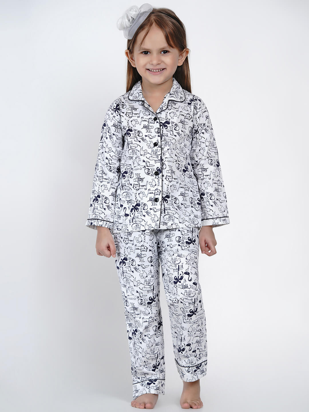 Berrytree Night Suit Blue Animals Girl BerryTree