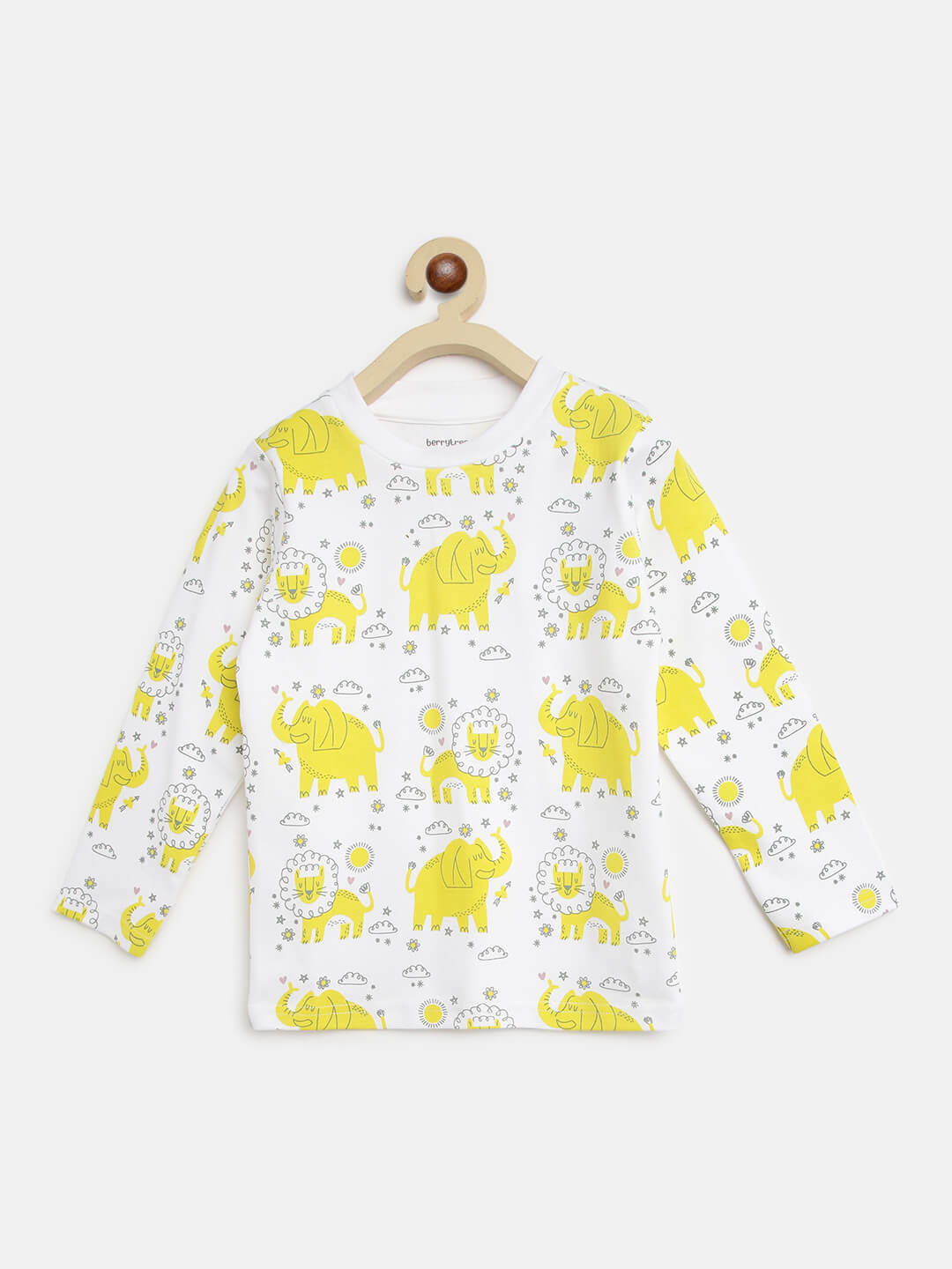 Berrytree Organic Night Suit Yellow Lion BerryTree