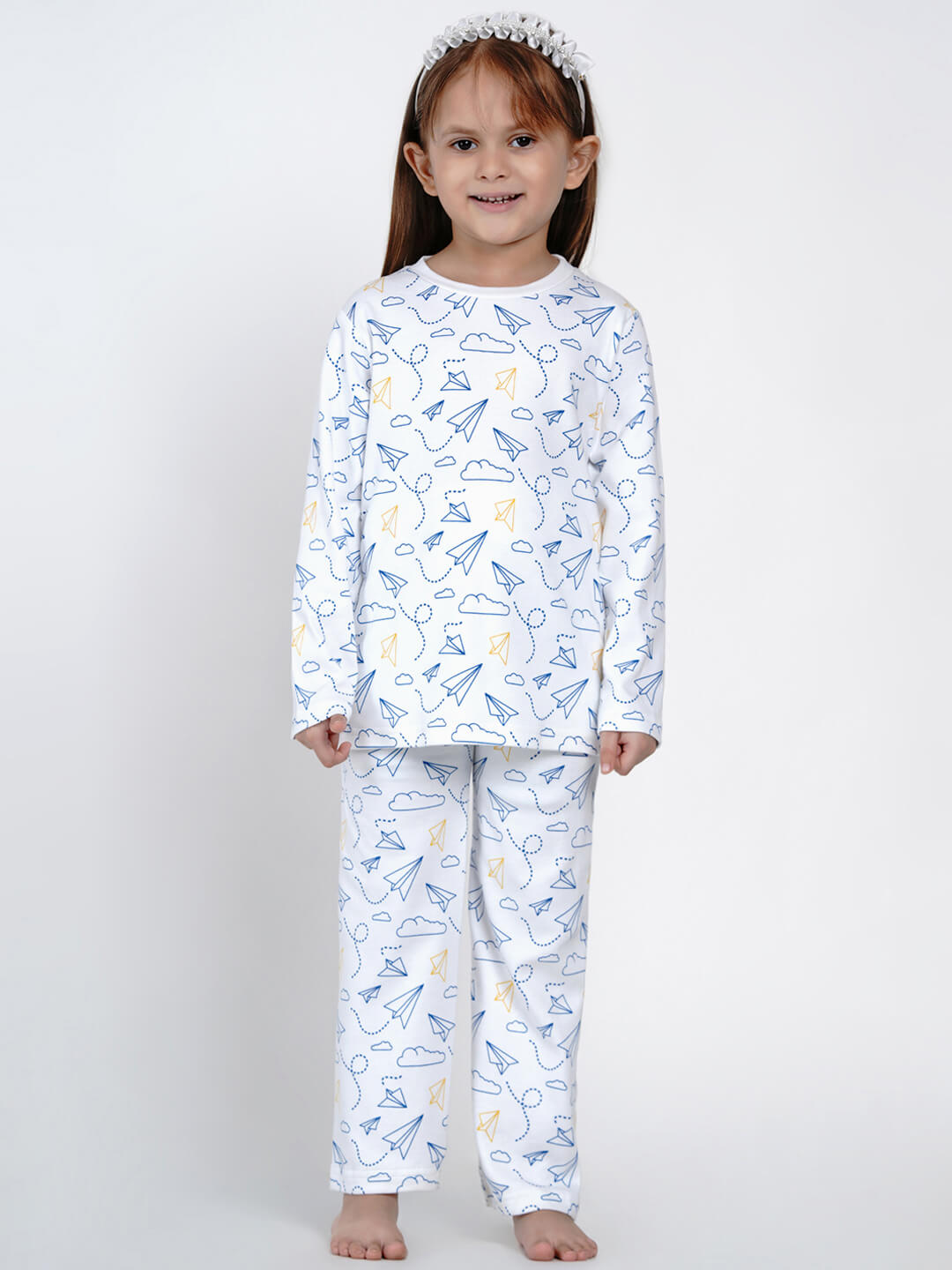 Berrytree Organic Night Suit Paper Plane Girl BerryTree