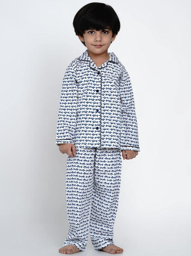 Berrytree Night Suit Blue Whale Boy BerryTree