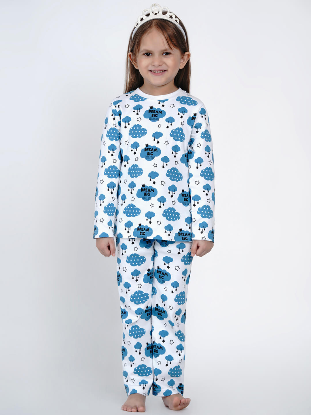 Berrytree Organic Night Suit Blue Cloud Girl BerryTree