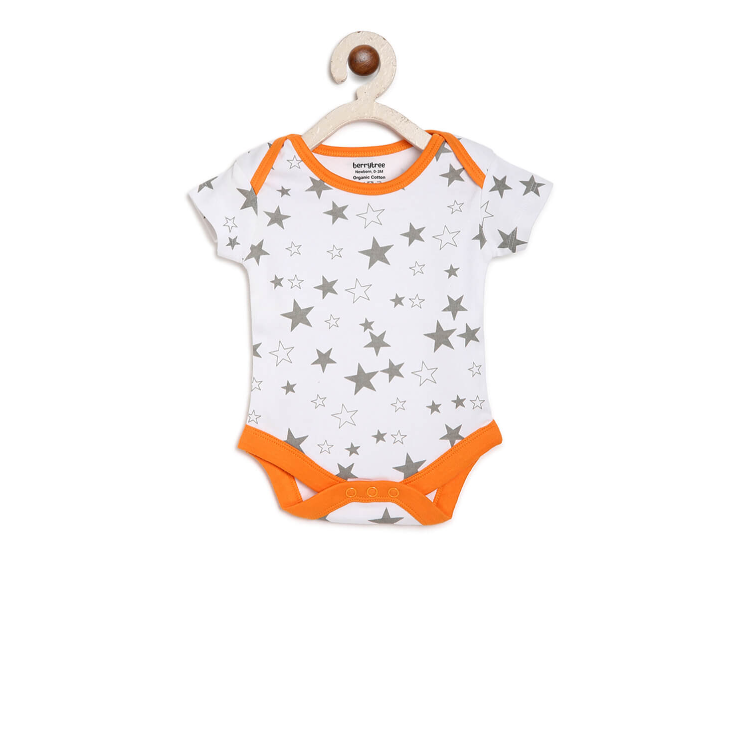 Berrytree Organic Onesies for Babies : Grey Stars BerryTree