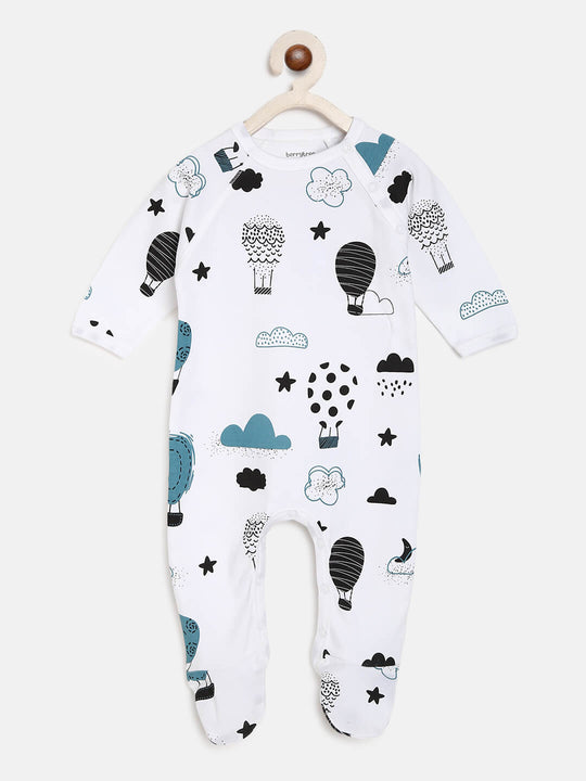 Berrytree Organic Cotton Baby Rompers : Balloons BerryTree