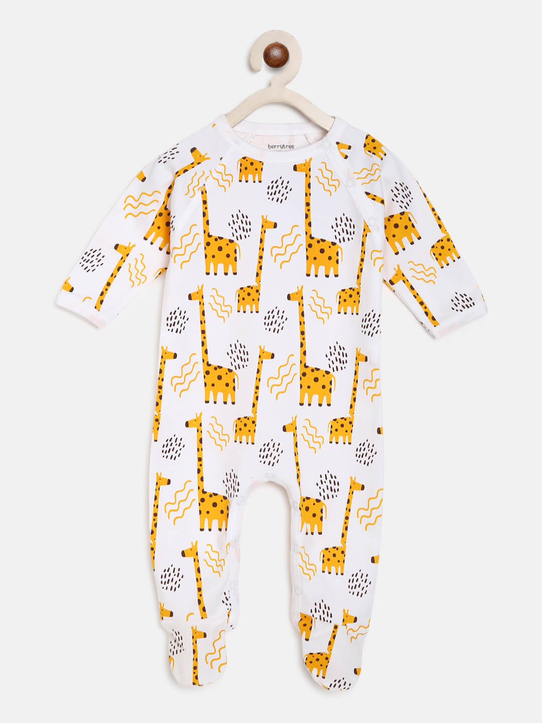 Berrytree Organic Cotton Baby Rompers : Giraffe BerryTree