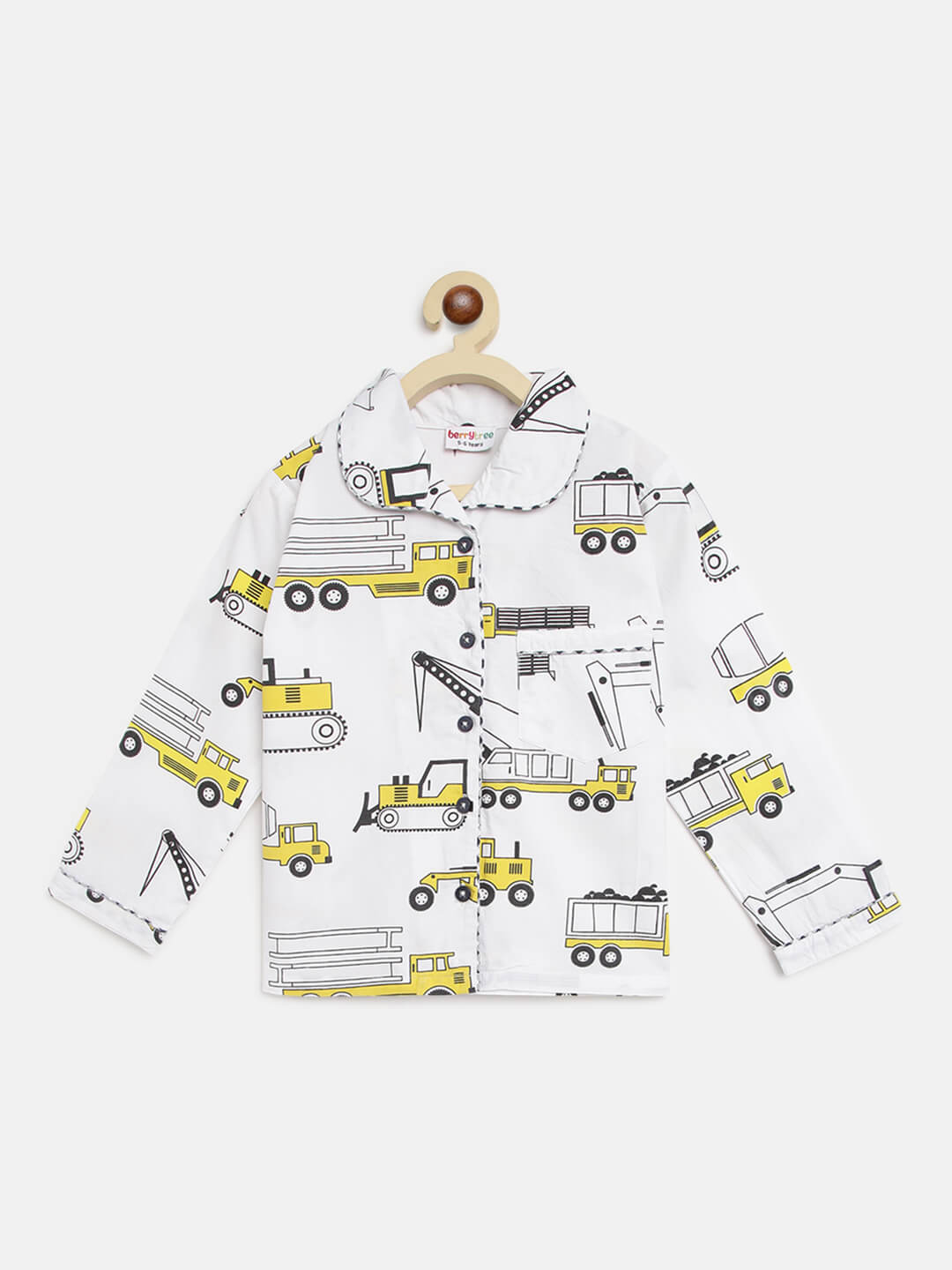 Berrytree Night Suit Yellow Truck Unisex BerryTree