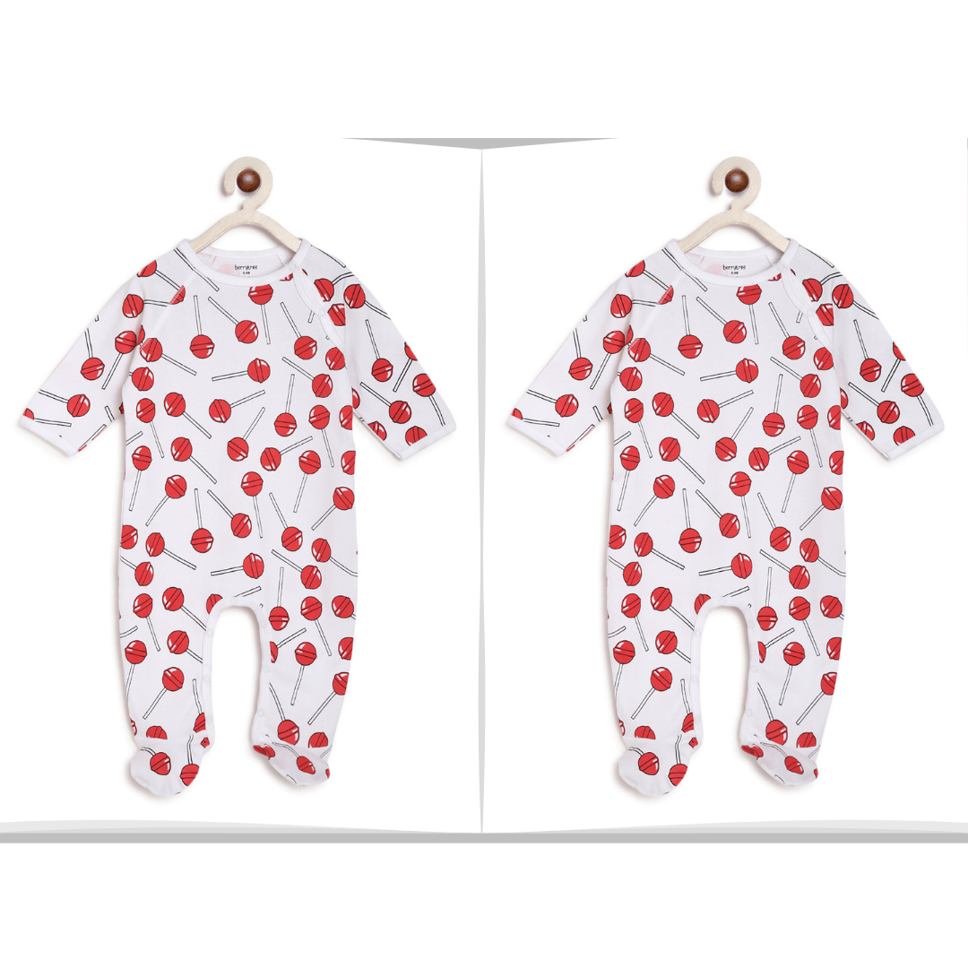 Twin Baby Boy / Girl Set: Lollipops Romper BerryTree