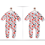 Twins Baby Clothes: Red Cars & Trucks BerryTree