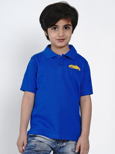 Berrytree Kids Polo Yellow Car Blue Berrytree Organic India