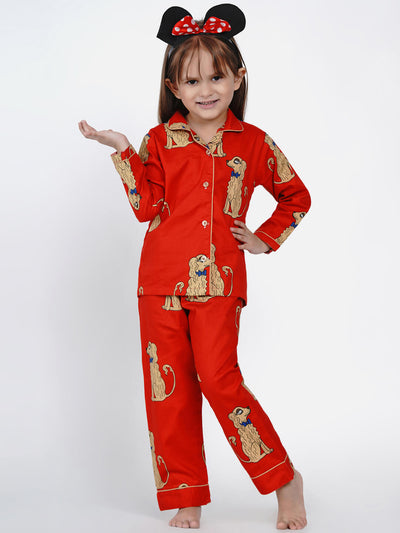 Berrytree Night Suit Red Dogs Girl BerryTree