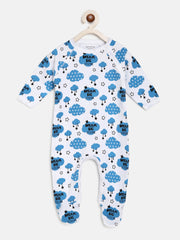 Berrytree Organic Cotton Baby Rompers : Blue Clouds BerryTree