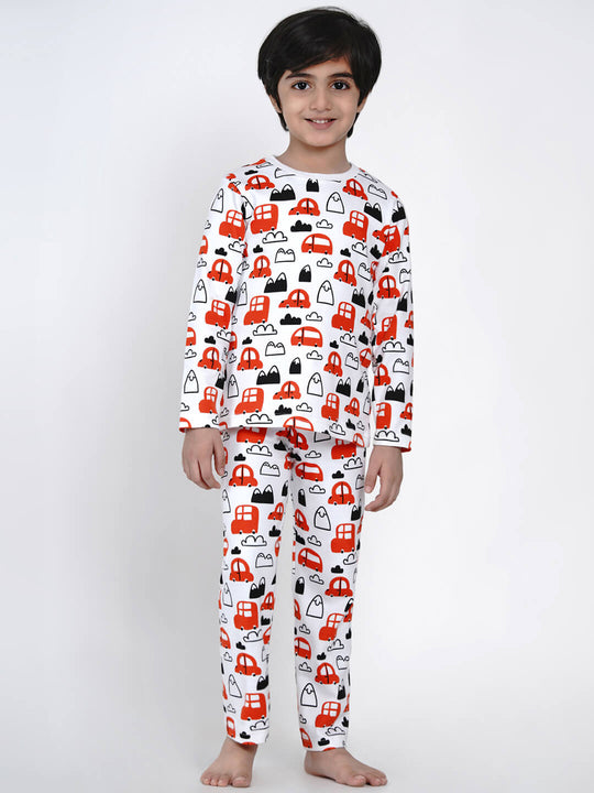 Berrytree Organic Night Suit Red Cars Boy BerryTree