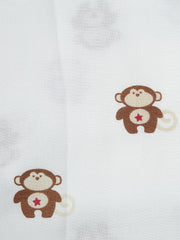 Berrytree Baby Swaddle / Wrap Blanket Brown Monkey BerryTree