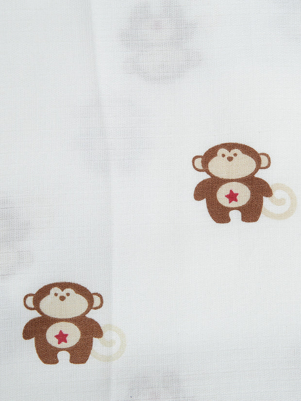Berrytree Baby Swaddle / Wrap Blanket Brown Monkey BerryTree