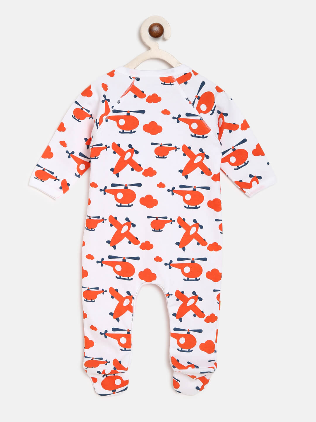 Berrytree Organic Cotton Baby Rompers : Orange Planes BerryTree