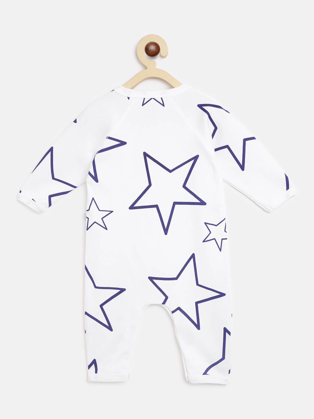 Berrytree Organic Cotton Baby Rompers : Blue Star White BerryTree