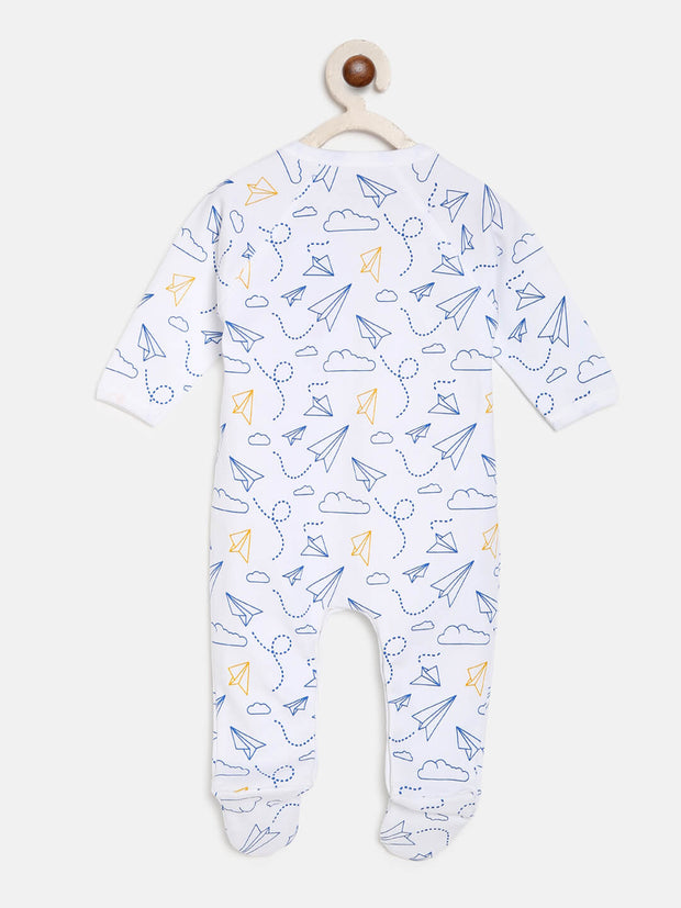 Berrytree Organic Cotton Baby Rompers : Paper Planes BerryTree
