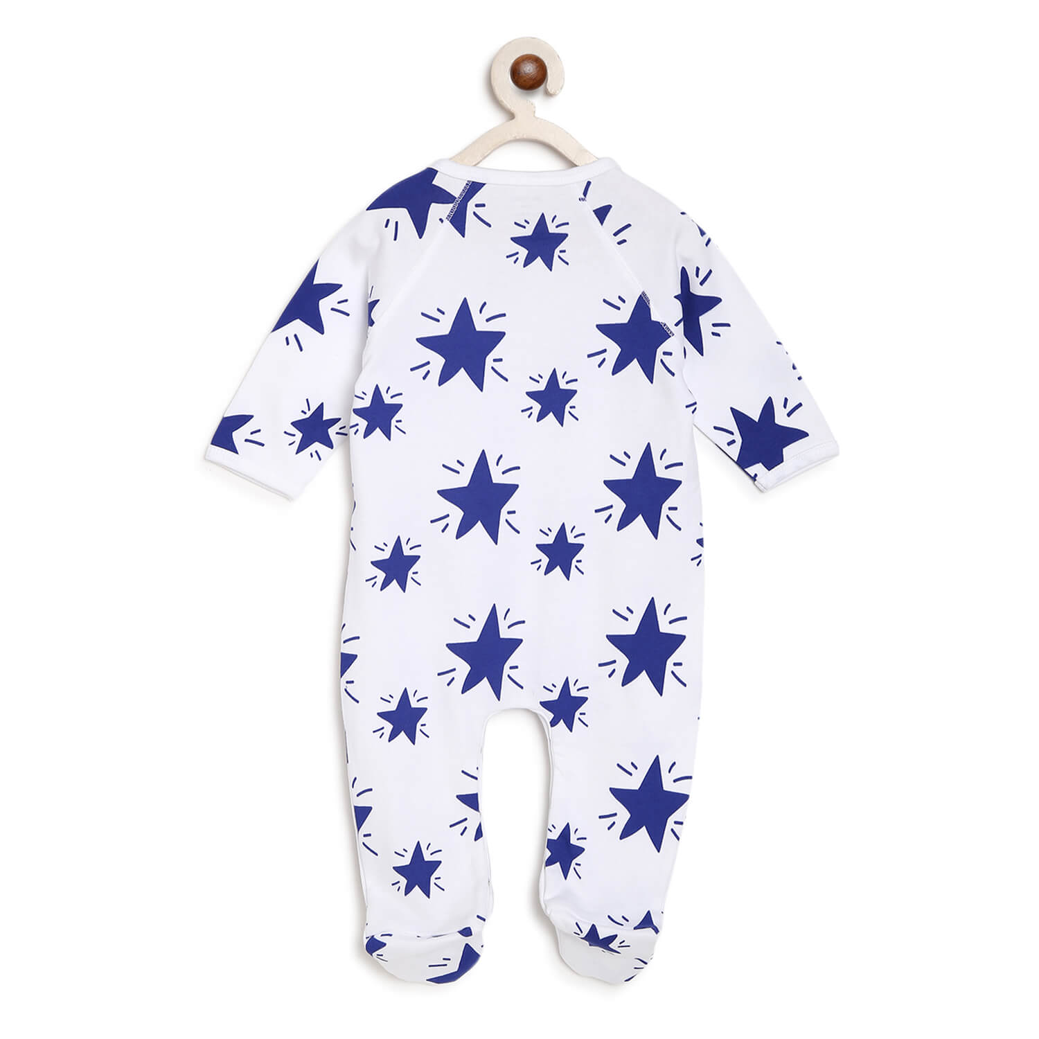 Berrytree Organic Cotton Baby Romper Star Blue BerryTree