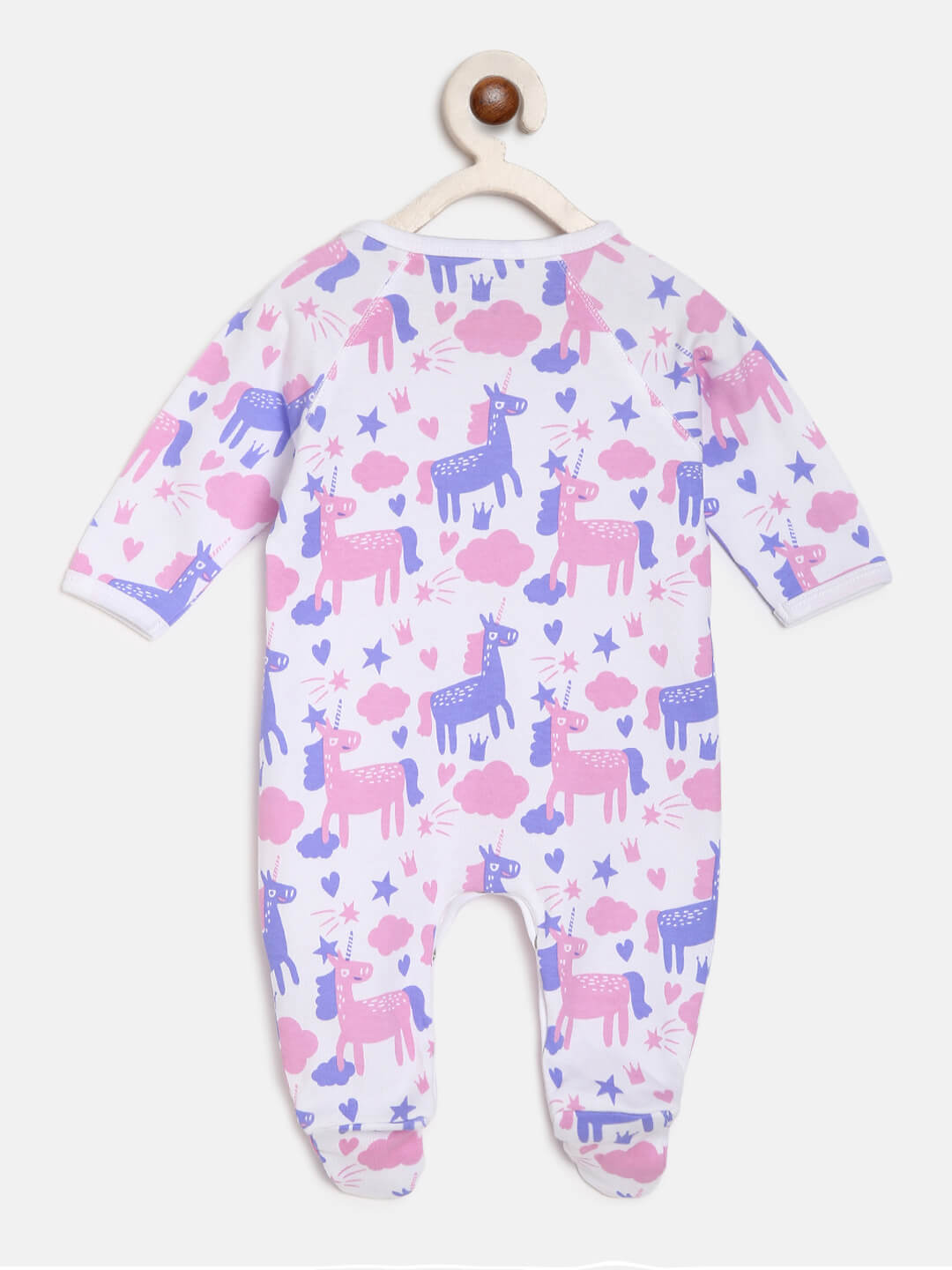 Berrytree Organic Cotton Baby Rompers : Purple Unicorns BerryTree