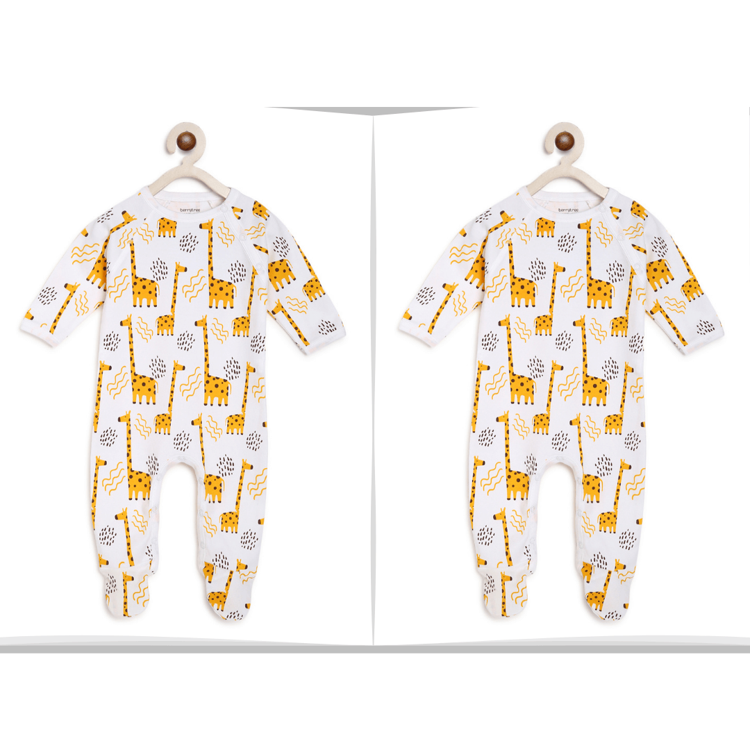 Twins Baby Clothes : Giraffe Romper BerryTree