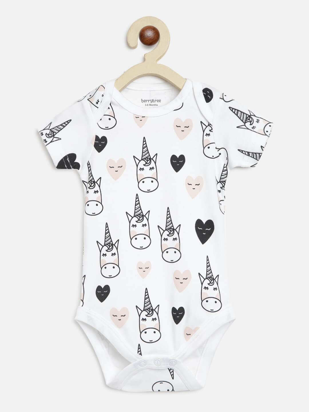 Berrytree Organic Onesies for Babies : Unicorn White BerryTree