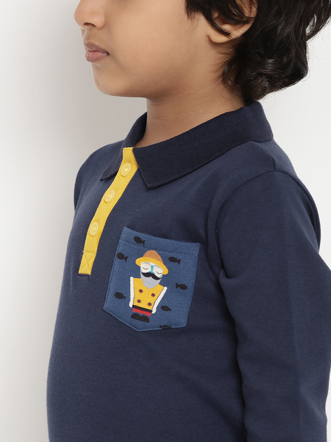 Berrytree Organic cotton Blue Unisex Polo T-Shirt Berrytree Organic India