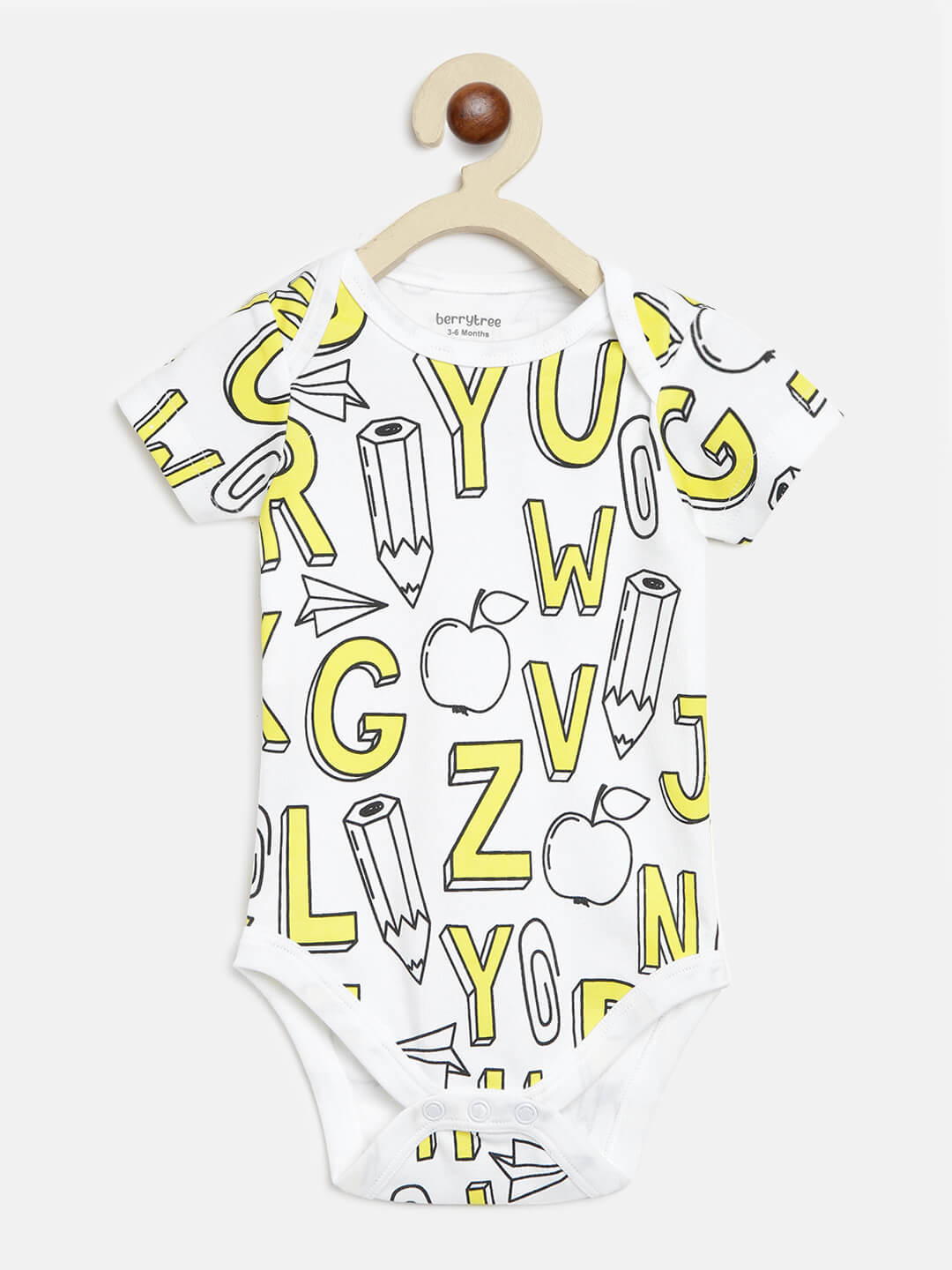 Berrytree Organic Onesies for Babies : Alphabets BerryTree