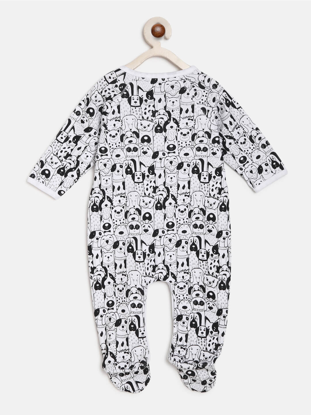 Berrytree Organic Cotton Baby Rompers : Black Animals BerryTree