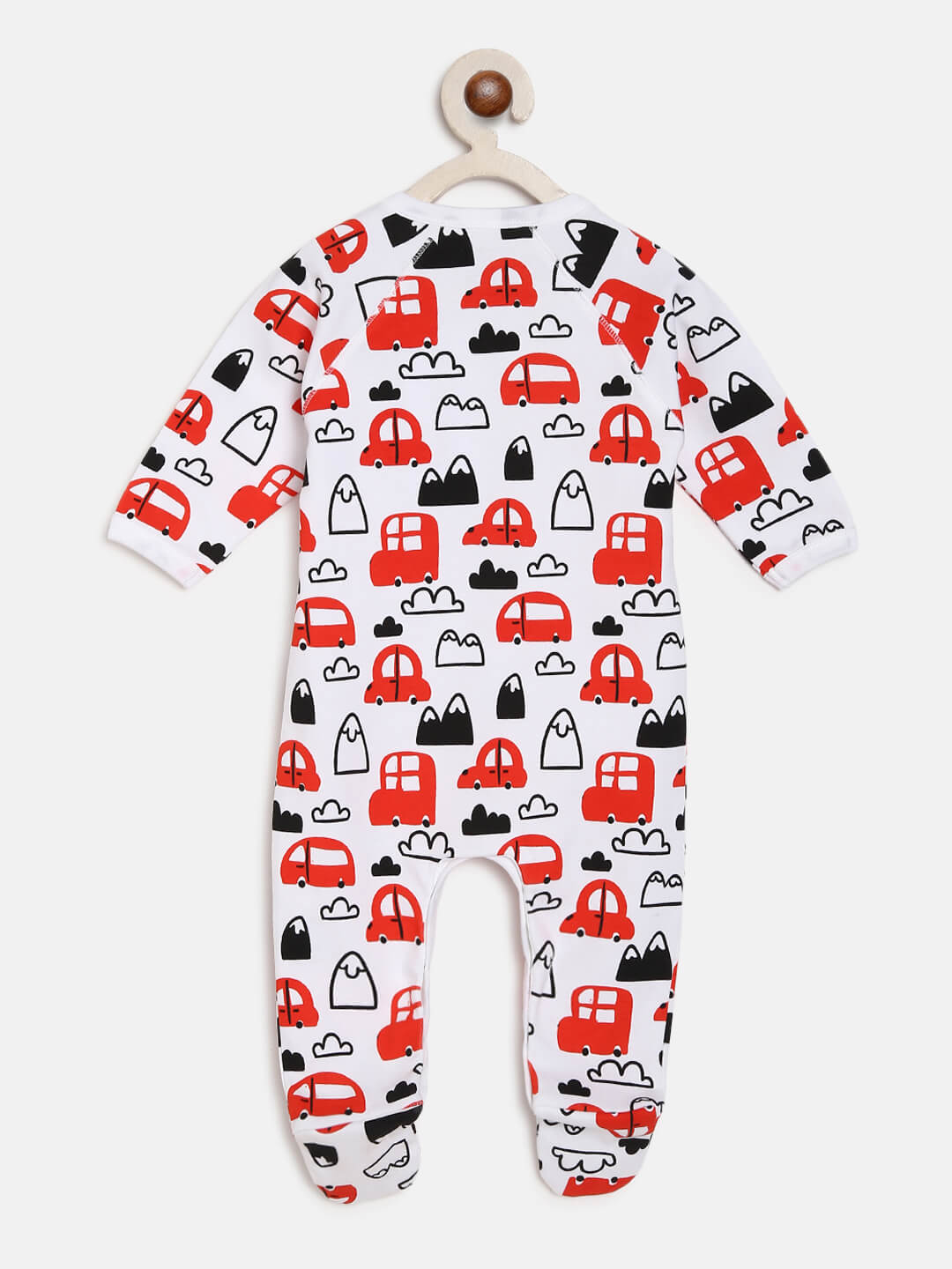 Berrytree Organic Cotton Baby Rompers : Red Cars BerryTree