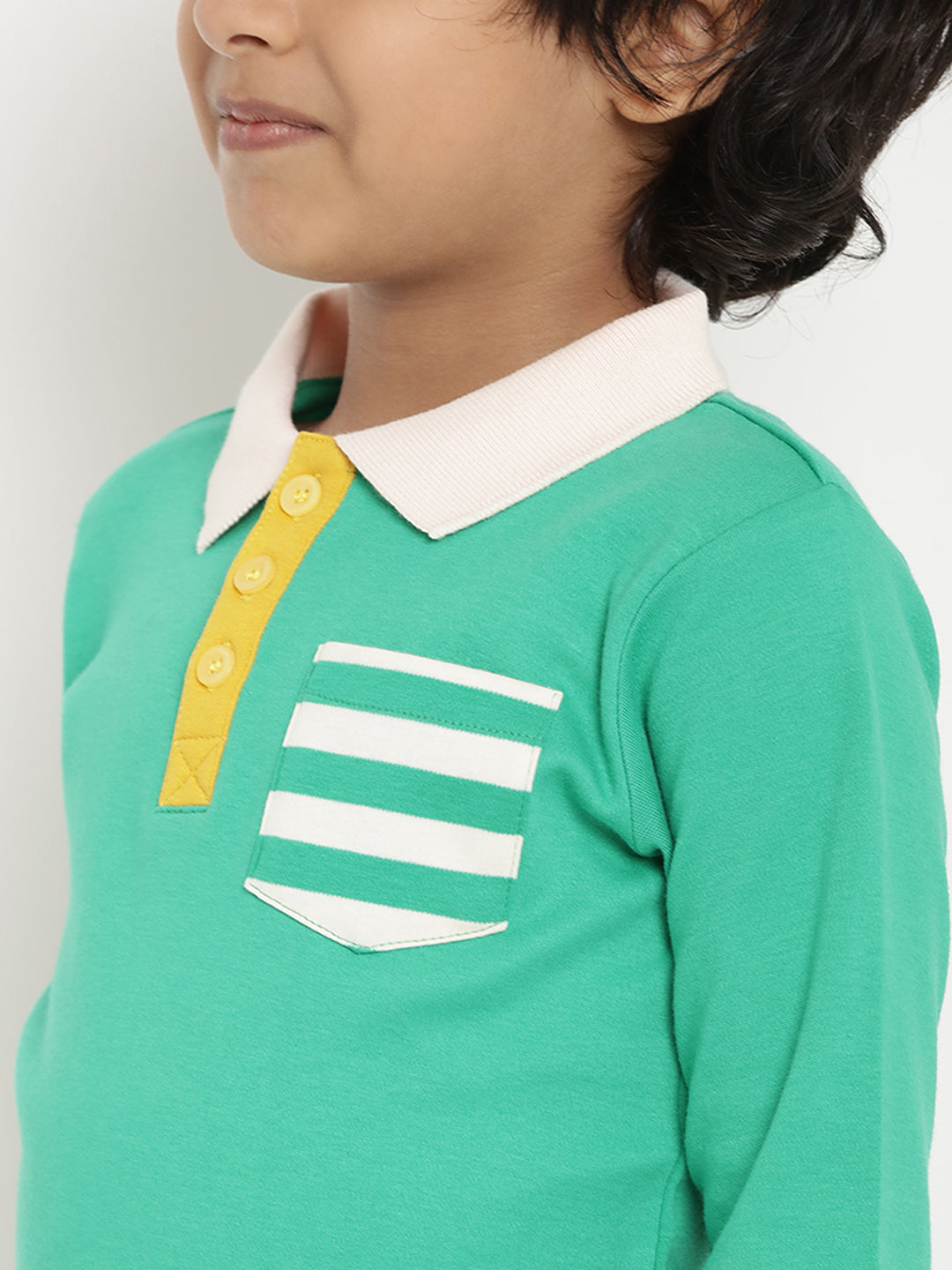 Berrytree Organic cotton Unisex Green Polo T-Shirt Berrytree Organic India