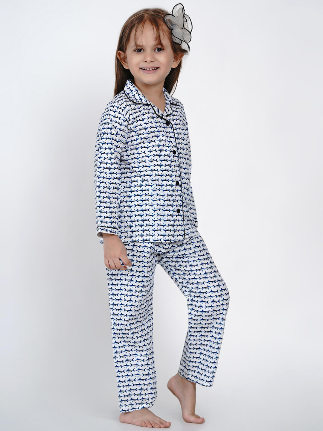 Berrytree Night Suit Blue Whale Girl BerryTree