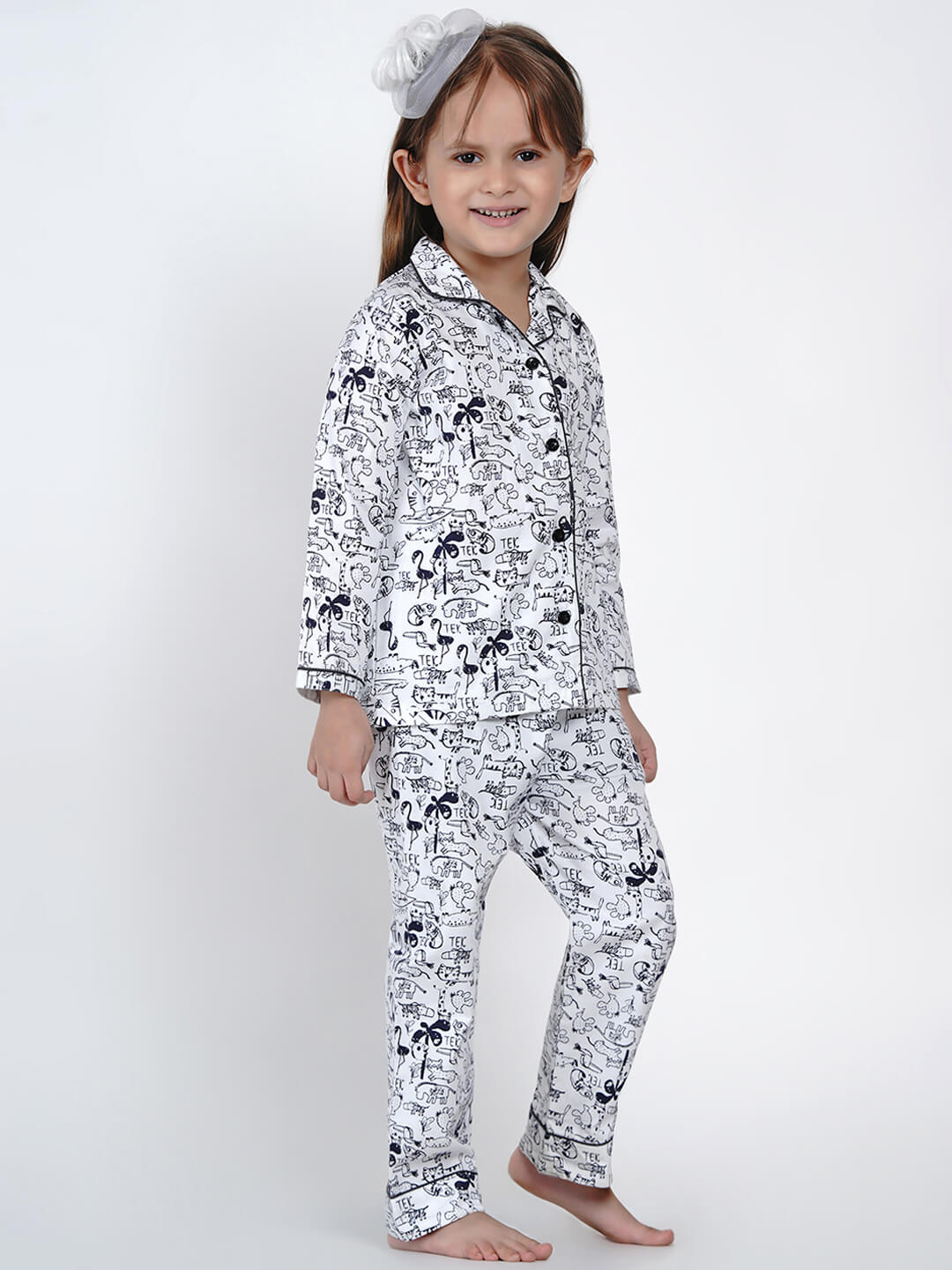 Berrytree Night Suit Blue Animals Girl BerryTree