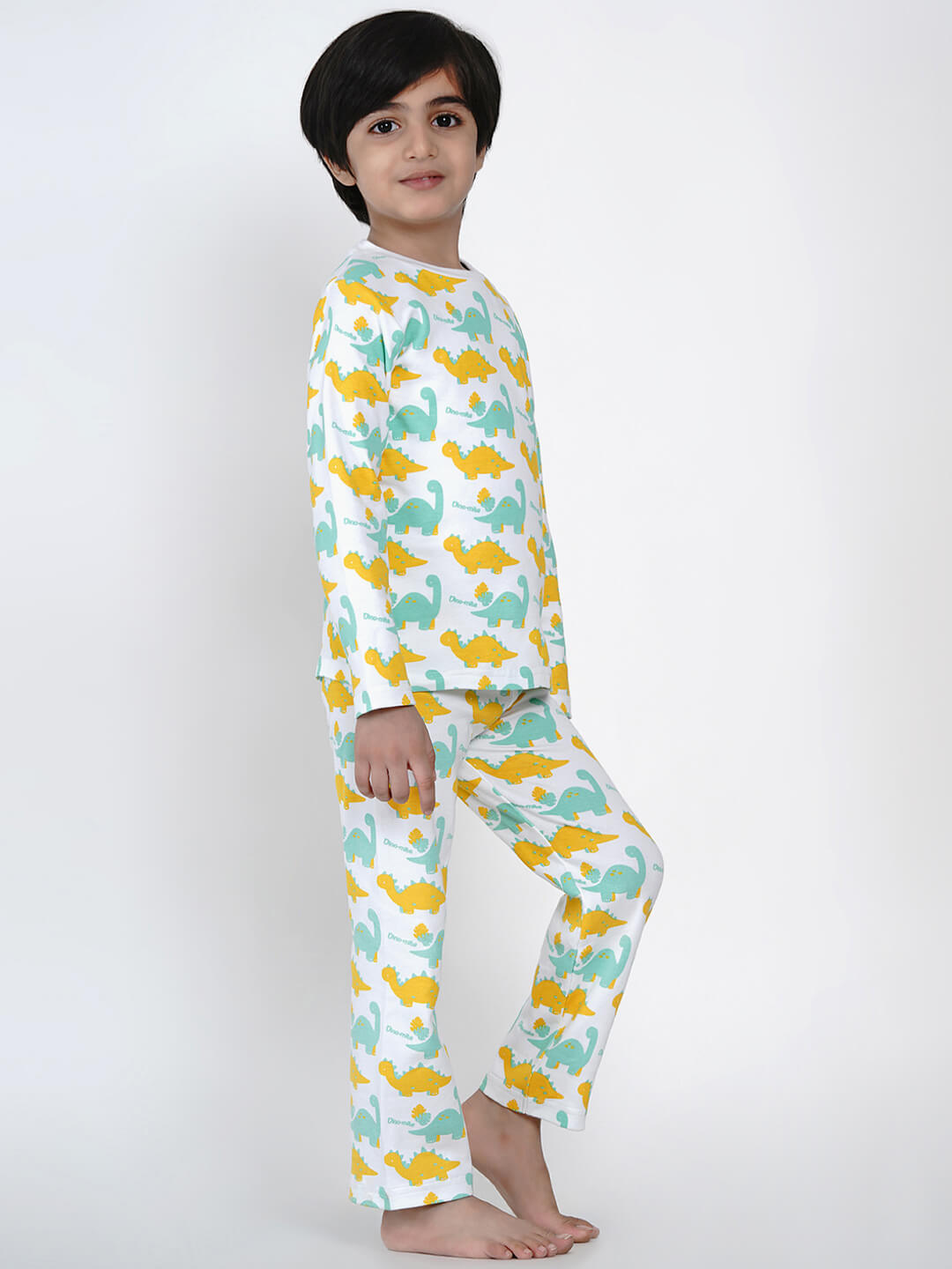 Berrytree Organic Night Suit Green Dino Boy BerryTree