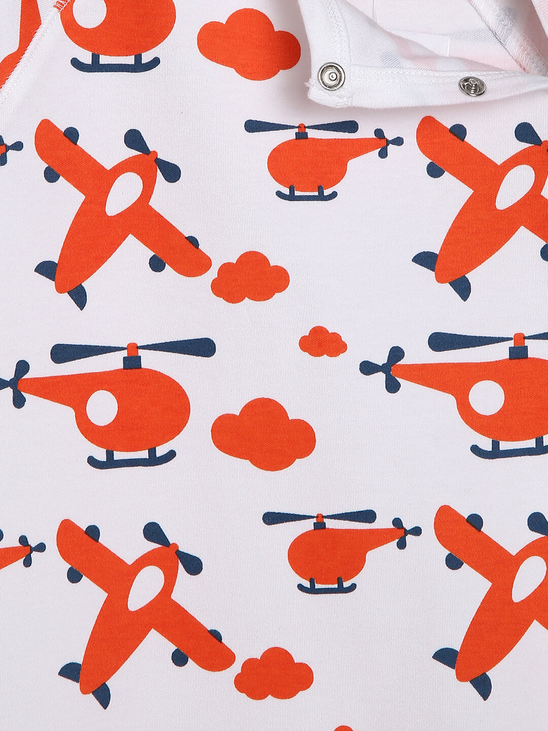 Berrytree Organic Cotton Baby Rompers : Orange Planes BerryTree