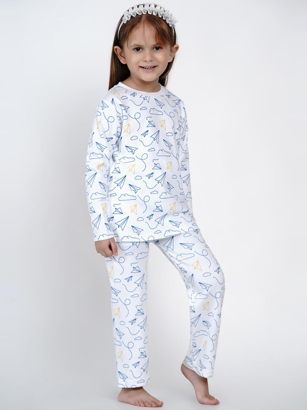 Berrytree Organic Night Suit Paper Plane Girl BerryTree