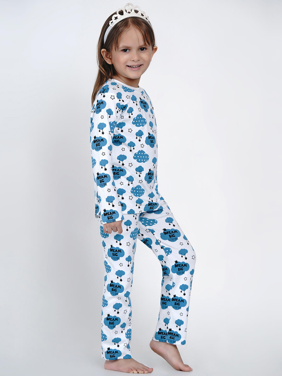 Berrytree Organic Night Suit Blue Cloud Girl BerryTree