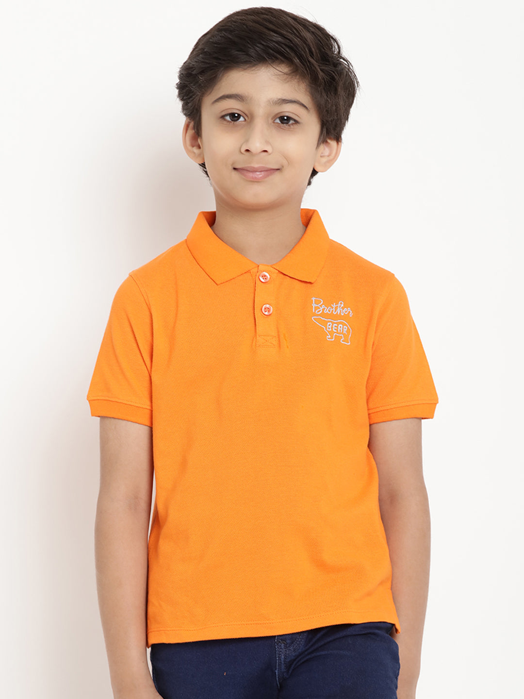 Berrytree Organic Cotton Polo Shirt Brother Bear Orange Berrytree Organic India