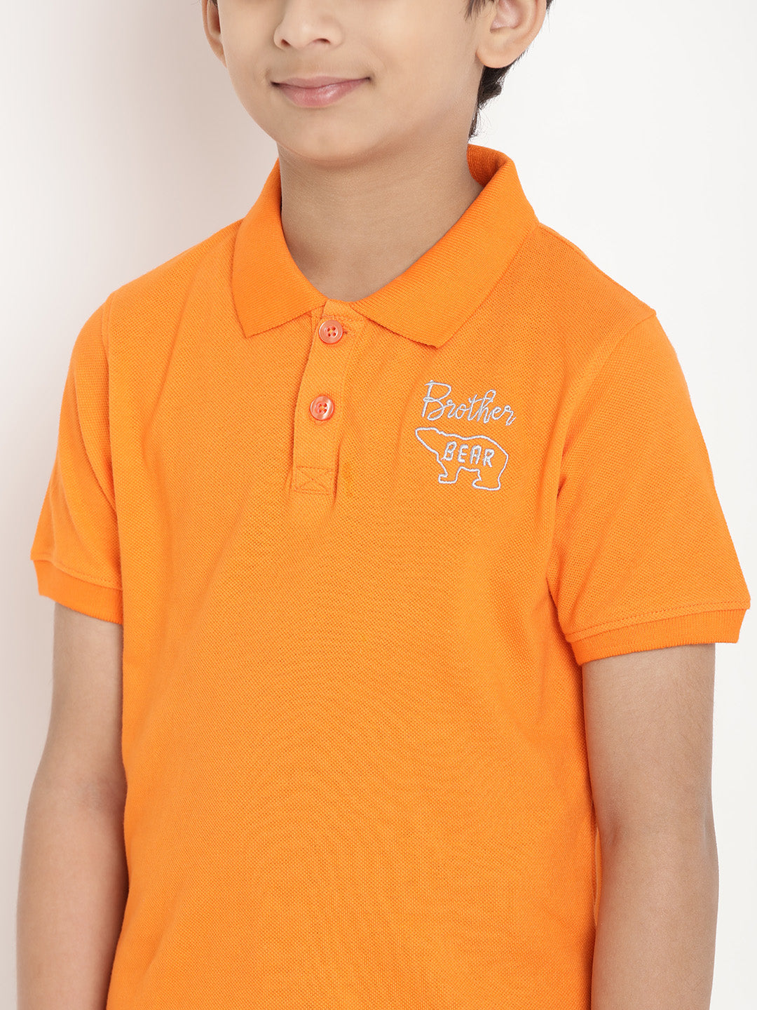 Berrytree Organic Cotton Polo Shirt Brother Bear Orange Berrytree Organic India