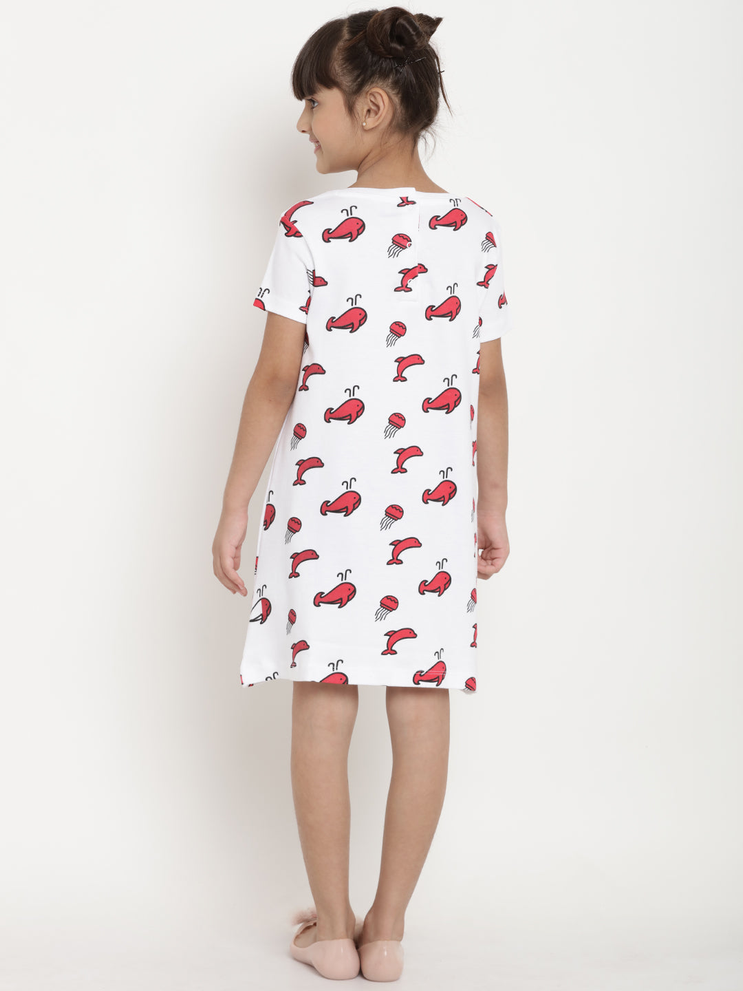 Berrytree Organic Cotton Fish Dress Half Sleeves BerryTree