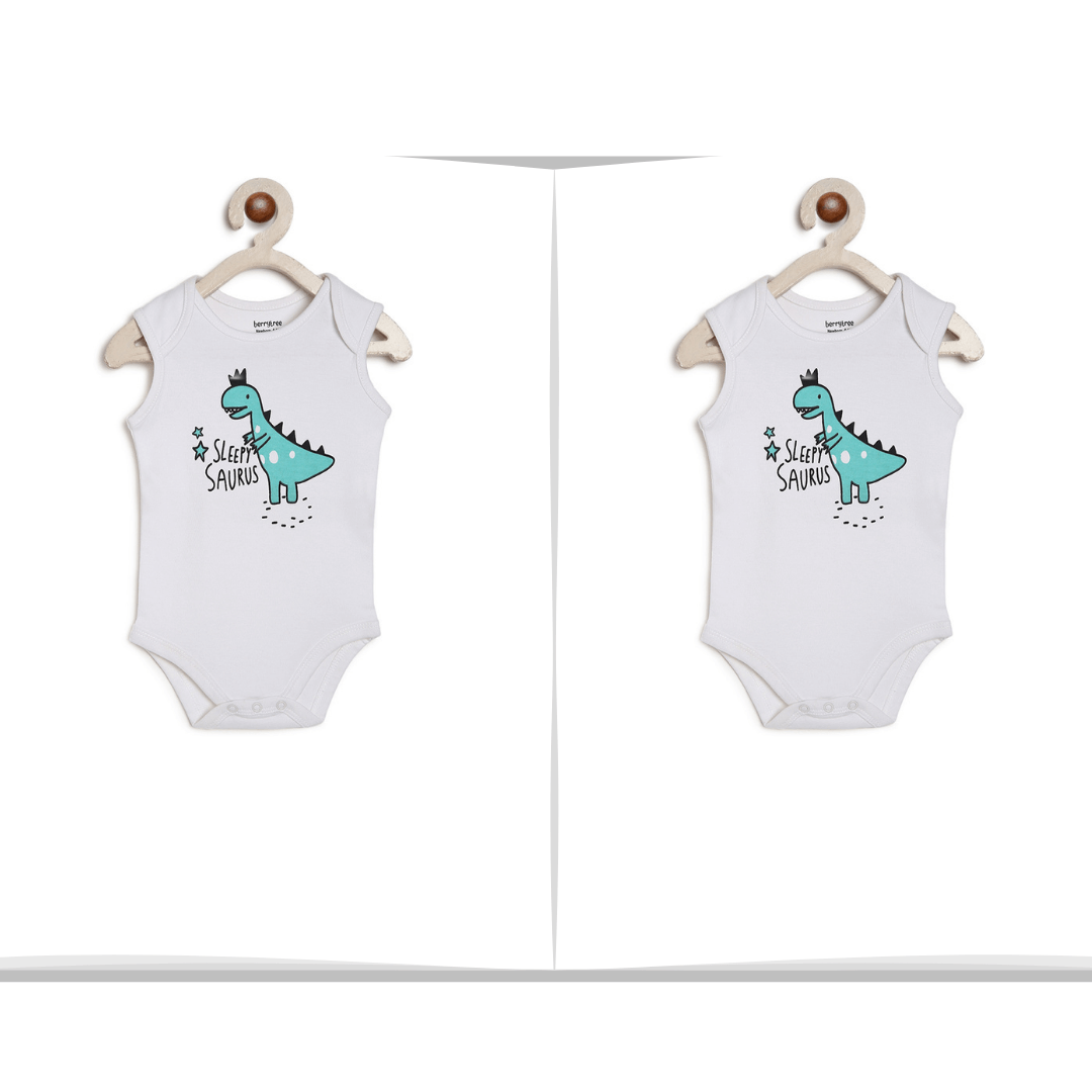 Twin Baby Clothes : Dino Onesie BerryTree