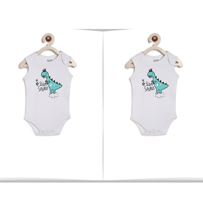 Twin Baby Clothes : Dino Onesie BerryTree