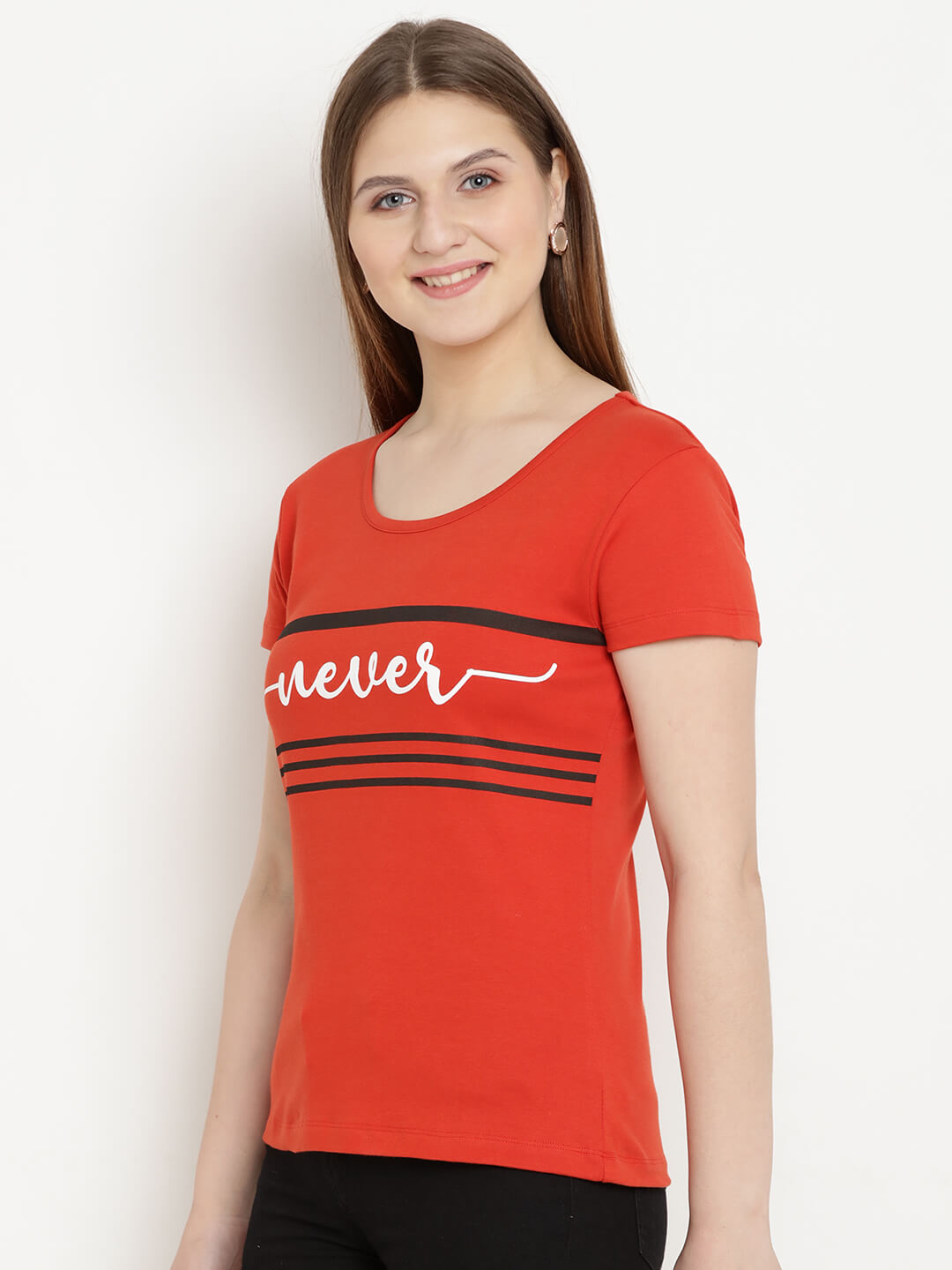 Berrytree Organic Cotton  Women T-shirt Red Never Berrytree Organic India