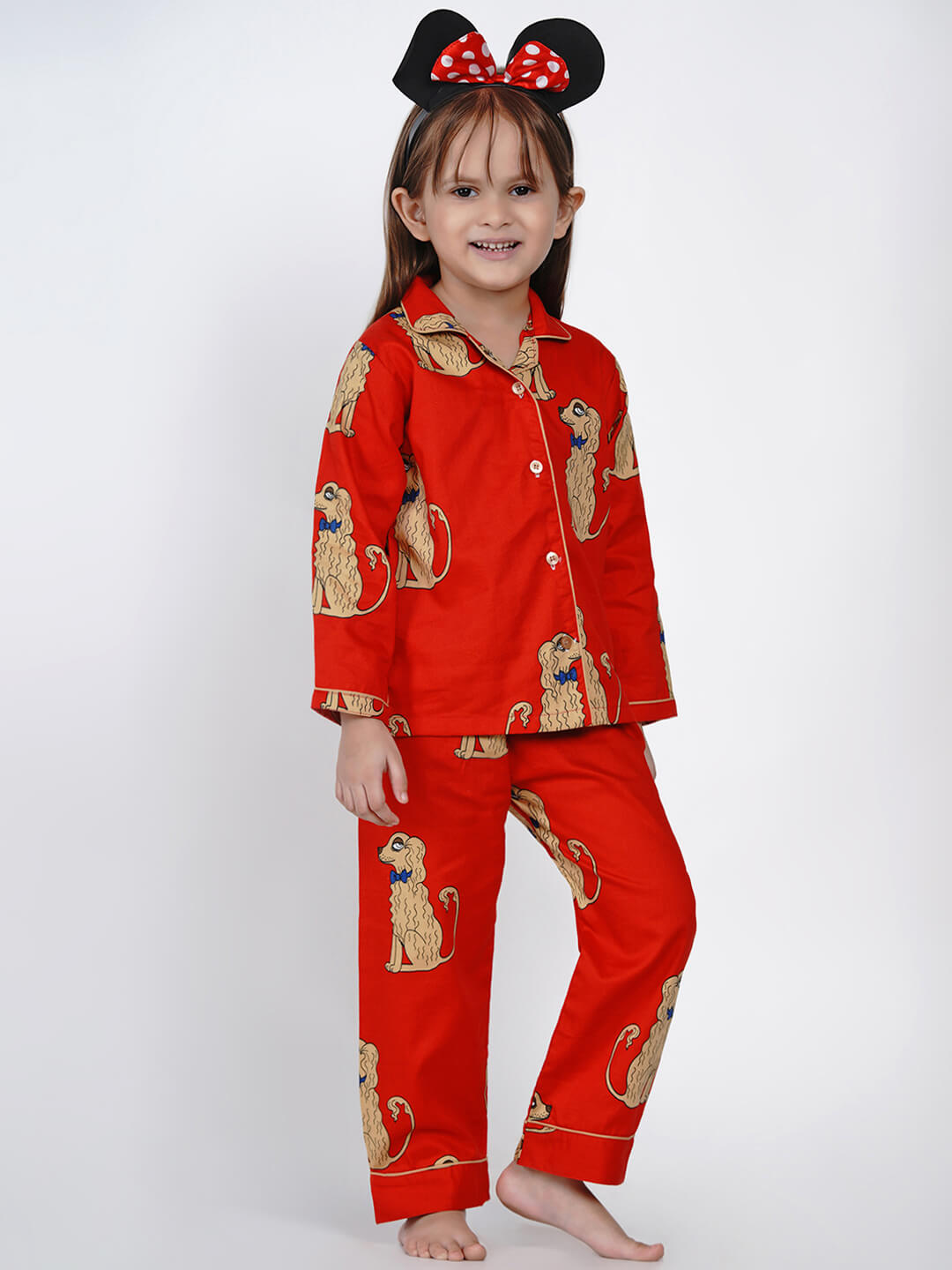 Berrytree Night Suit Red Dogs Girl BerryTree