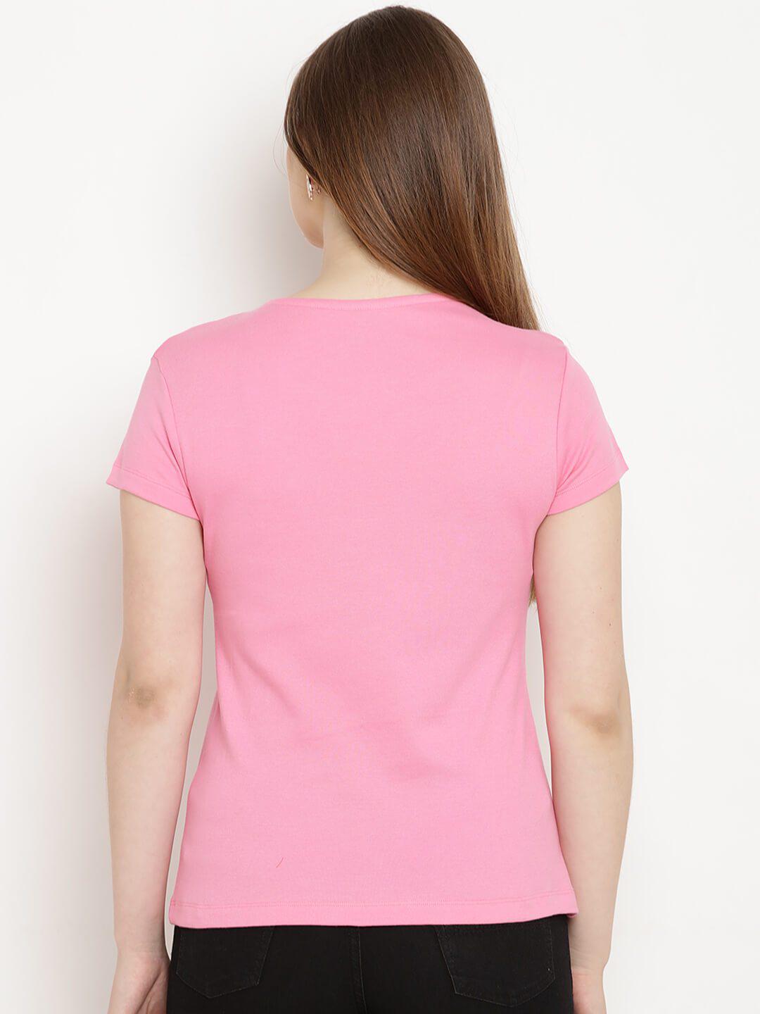 Berrytree Organic Cotton  Women T-shirt Pink Fearless Berrytree Organic India